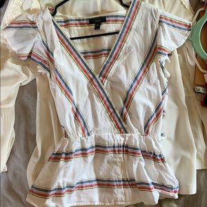 J Crew flutter sleeve top